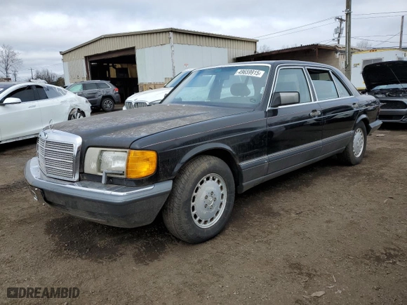 1991 Mercedes-Benz 420 Series 420SEL with VIN WDBCA35E6MA588873, listed as a Copart auction lot 49659915 with 85,565 mi miles and Non Repairable. Bid and sale history available at carsss.com. Image 1.