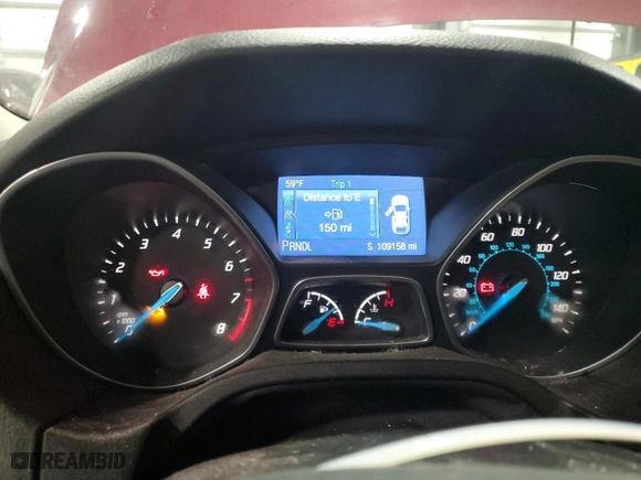 2014 Ford Focus SE with VIN 1FADP3F28EL162364, listed as a Copart auction lot 42696185 with 109,158 mi miles and Salvage Title. Bid and sale history available at carsss.com. Image 9.