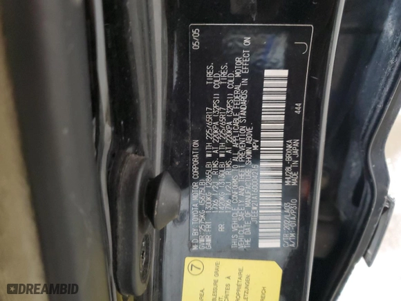 2006 Toyota Highlander Hybrid with VIN JTEEW21A160004215, listed as a Copart auction lot 66307034 with 437,904 mi miles and Salvage Title. Bid and sale history available at carsss.com. Image 14.