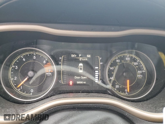 2018 Jeep Cherokee Latitude with VIN 1C4PJMCB6JD575634, listed as a Copart auction lot 51828305 with 58,590 mi miles and Salvage title. Bid and sale history available at DreamBid. Image 9.