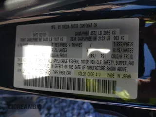 2019 Mazda 6 Grand Touring with VIN JM1GL1TY7K1501946, listed as a IAAI auction lot 41786545 with 118,800 mi miles and . Bid and sale history available at carsss.com. Image 9.