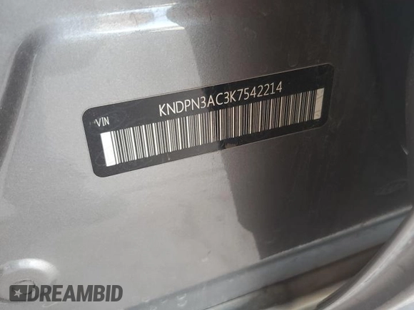 2019 Kia Sportage EX with VIN KNDPN3AC3K7542214, listed as a Copart auction lot 64037615 with 39,310 mi miles and Salvage title. Bid and sale history available at DreamBid. Image 13.
