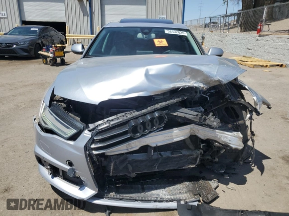 2016 Audi A6 Prestige with VIN WAUHGAFC1GN129672, listed as a Copart auction lot 58432025 with 62,484 mi miles and Salvage title. Bid and sale history available at DreamBid. Image 5.