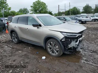 2024 Infiniti QX60 Luxe z VIN 5N1DL1FS0RC357497, wystawiony jako Copart lot #60990535 z przebiegiem 6 351 mil mil oraz Szkoda całkowita • Salvage title. Historia ofert i sprzedaży dostępna na DreamBid. Obrazek 4.