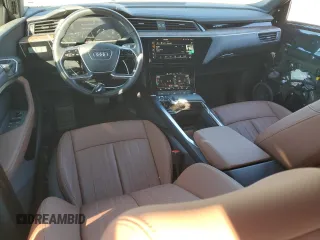 2023 Audi e-tron Premium with VIN WA1AAAGE0PB011503, listed as a Copart auction lot 46042595 with 17,440 mi miles and Salvage Title. Bid and sale history available at DreamBid. Image 8.