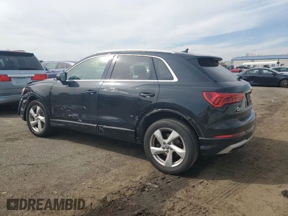 2020 Audi Q3 Premium with VIN WA1AECF35L1035909, listed as a Copart auction lot 49854725 with 78,602 mi miles and Salvage title. Bid and sale history available at DreamBid. Image 2.