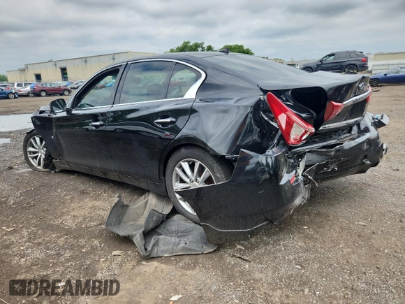 2014 Infiniti Q50 Sport with VIN JN1BV7AR2EM690658, listed as a Copart auction lot 64209225 with 179,629 mi miles and Salvage title. Bid and sale history available at DreamBid. Image 2.