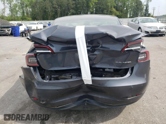 2018 Tesla Model 3 Long Range Battery with VIN 5YJ3E1EBXJF100415, listed as a Copart auction lot 53295825 with Not Provided miles and Salvage Title. Bid and sale history available at DreamBid. Image 6.