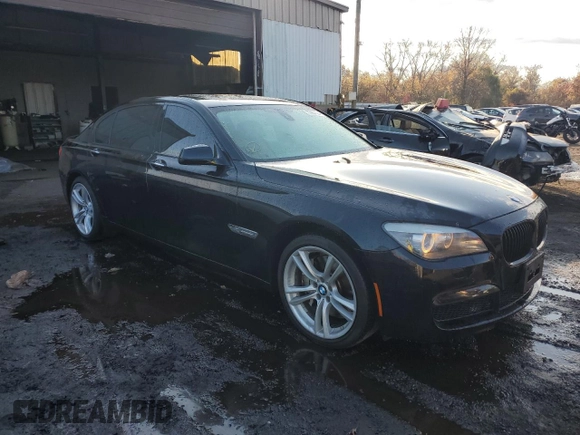 2011 BMW 7 Series 750Li xDrive with VIN WBAKC8C55BC434418, listed as a Copart auction lot 77957584 with 87,595 mi miles and Salvage title. Bid and sale history available at DreamBid. Image 4.