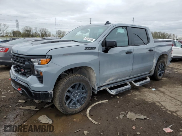 2024 Chevrolet Silverado 1500 Custom Trail Boss with VIN 3GCUDCE86RG154520, listed as a Copart auction lot 52274704 with 5,078 mi miles and Clean Title. Bid and sale history available at carsss.com. Image 1.