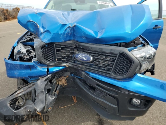 2021 Ford Ranger XL with VIN 1FTER4EH2MLD24086, listed as a Copart auction lot 65487684 with 32,069 mi miles and Salvage Title. Bid and sale history available at carsss.com. Image 11.