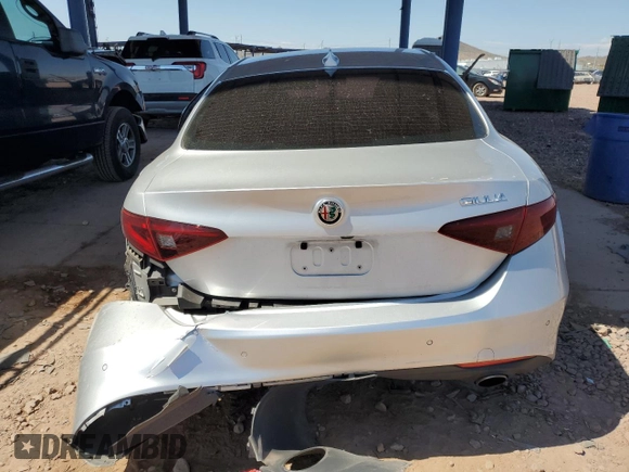 2019 Alfa Romeo Giulia with VIN ZARFAMAN4K7621573, listed as a Copart auction lot 60509535 with Not provided miles and Salvage title. Bid and sale history available at DreamBid. Image 6.