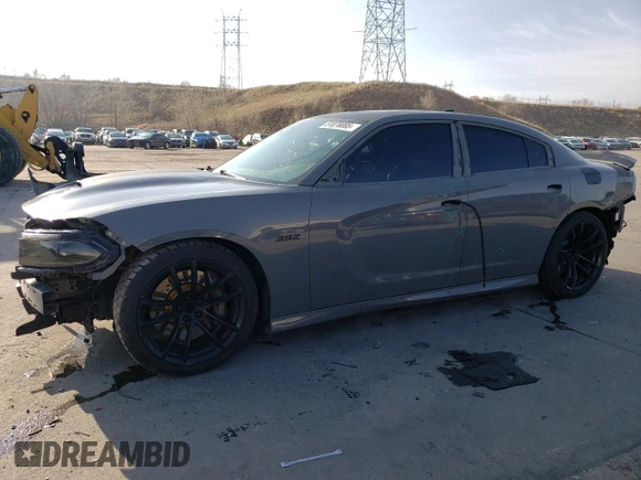 2019 Dodge Charger Scat Pack with VIN 2C3CDXGJ3KH568402, listed as a Copart auction lot 51078085 with 101,602 mi miles and Salvage Title. Bid and sale history available at DreamBid. Image 1.