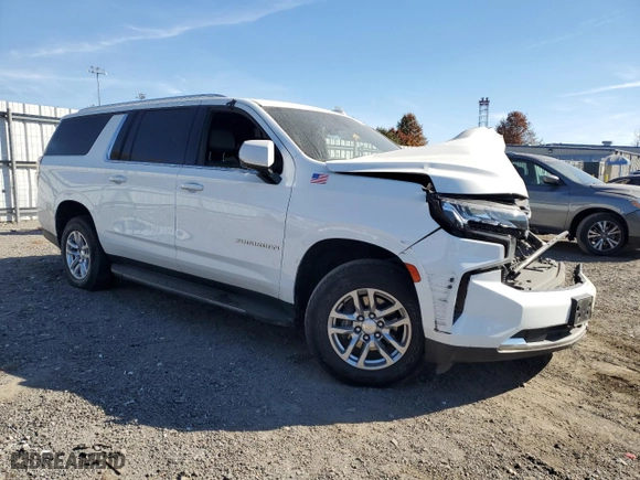 2021 Chevrolet Suburban LT with VIN 1GNSKCKD5MR270998, listed as a Copart auction lot 77673964 with 0 mi miles and Salvage Title. Bid and sale history available at carsss.com. Image 4.