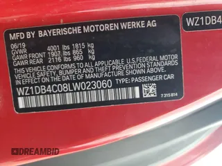 2020 Toyota GR Supra 3.0 with VIN WZ1DB4C08LW023060, listed as a Copart auction lot 44193485 with 84,064 mi miles and Salvage Title. Bid and sale history available at carsss.com. Image 13.