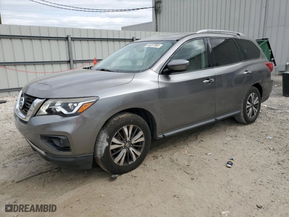 2017 Nissan Pathfinder SV with VIN 5N1DR2MN6HC665578, listed as a Copart auction lot 50237865 with 124,018 mi miles and Salvage Title. Bid and sale history available at carsss.com. Image 1.