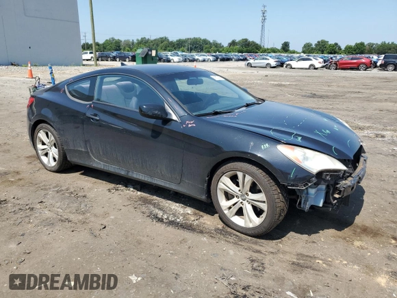 2010 Hyundai Genesis Coupe with VIN KMHHT6KD7AU015209, listed as a Copart auction lot 61807445 with 96,308 mi miles and Salvage title. Bid and sale history available at DreamBid. Image 4.