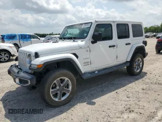 2019 Jeep Wrangler Unlimited Sahara with VIN 1C4HJXEG4KW577094, listed as a Copart auction lot 55409845 with 155,540 mi miles and Salvage title. Bid and sale history available at DreamBid. Image 1.