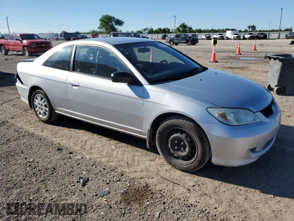2005 Honda Civic Cpe LX with VIN 1HGEM22585L020146, listed as a Copart auction lot 54014185 with 189,567 mi miles and Salvage Title. Bid and sale history available at carsss.com. Image 4.