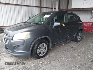 2016 Chevrolet Trax LS with VIN 3GNCJKSB4GL265545, listed as a IAAI auction lot 41701659 with 111,942 mi miles. Bid and sale history available at carsss.com. Image 2.