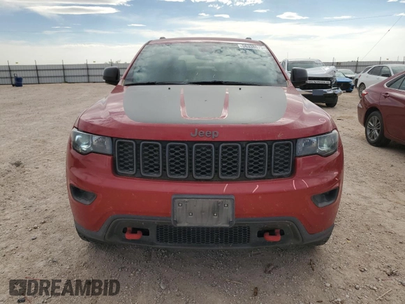 2018 Jeep Grand Cherokee Trailhawk with VIN 1C4RJFLGXJC477597, listed as a Copart auction lot 56338075 with 91,443 mi miles and Salvage title. Bid and sale history available at DreamBid. Image 5.