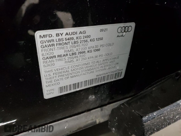 2022 Audi Q5 S line Prestige с VIN WA1FAAFY3N2013504, выставлен на аукционе Copart как лот 44635415 с пробегом 30 012 миль миль и Списание • Salvage title. История ставок и продаж доступна на DreamBid. Изображение 13.