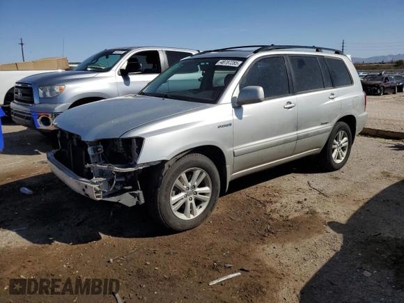 2007 Toyota Highlander Hybrid with VIN JTEGW21A570022789, listed as a Copart auction lot 48787285 with 132,054 mi miles and Salvage Title. Bid and sale history available at carsss.com. Image 1.