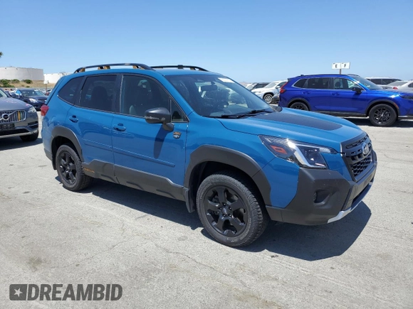 2023 Subaru Forester Wilderness with VIN JF2SKAMC9PH456962, listed as a Copart auction lot 58353725 with 21,487 mi miles and Salvage title. Bid and sale history available at DreamBid. Image 4.