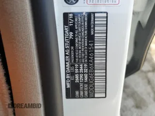 2019 Mercedes-Benz S 450 with VIN WDDUG6EB6KA461541, listed as a Copart auction lot 55125255 with 64,082 mi miles and Salvage title. Bid and sale history available at DreamBid. Image 12.