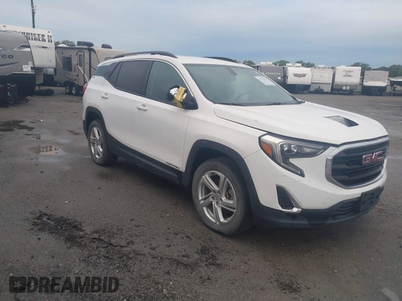 2018 GMC Terrain SLE with VIN 3GKALMEX2JL130735, listed as a IAAI auction lot 35474834 with 73,805 mi miles and . Bid and sale history available at carsss.com. Image 1.