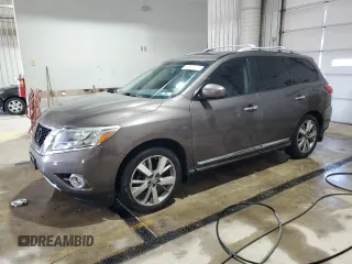 2015 Nissan Pathfinder Platinum with VIN 5N1AR2MN8FC600800, listed as a Copart auction lot 50921045 with 93,009 mi miles and Salvage Title. Bid and sale history available at DreamBid. Image 1.