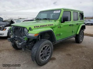 2019 Jeep Wrangler Unlimited Rubicon with VIN 1C4HJXFGXKW580970, listed as a Copart auction lot 49246135 with 97,613 mi miles and Salvage Title. Bid and sale history available at carsss.com. Image 1.