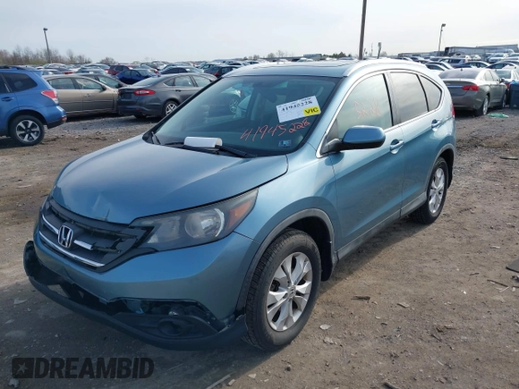 2014 Honda CR-V EX-L with VIN 2HKRM4H78EH618102, listed as a IAAI auction lot 41945228 with 84,233 mi miles. Bid and sale history available at carsss.com. Image 2.