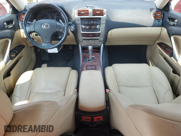 2008 Lexus IS 250 with VIN JTHCK262882027649, listed as a Copart auction lot 60281105 with 160,383 mi miles and Salvage title. Bid and sale history available at DreamBid. Image 8.