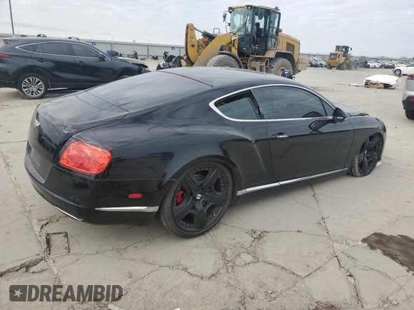 2012 Bentley Continental GT with VIN SCBFR7ZAXCC077193, listed as a Copart auction lot 41443665 with 90,262 mi miles and Clean Title. Bid and sale history available at DreamBid. Image 3.