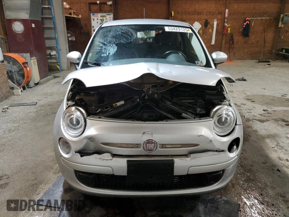 2013 FIAT 500 Pop with VIN 3C3CFFAR5DT526391, listed as a Copart auction lot 53429125 with 105,104 mi miles and Salvage Title. Bid and sale history available at carsss.com. Image 5.