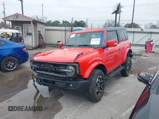 2023 Ford Bronco with VIN 1FMDE5CP3PLB32344, listed as a IAAI auction lot 41273010 with 25,220 mi miles. Bid and sale history available at carsss.com. Image 2.