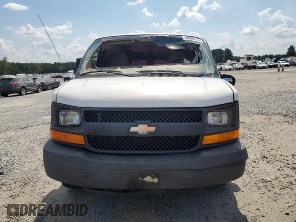 2013 Chevrolet Express Cargo Van with VIN 1GCSGAFX0D1119889, listed as a Copart auction lot 68985114 with 341,315 mi miles and Salvage Title. Bid and sale history available at carsss.com. Image 5.