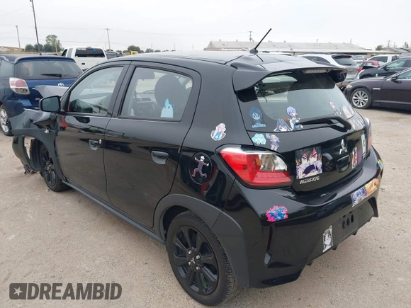 2023 Mitsubishi Mirage Black Edition with VIN ML32AWHJXPH006389, listed as a IAAI auction lot 40732836 with 5,971 mi miles and . Bid and sale history available at DreamBid. Image 3.
