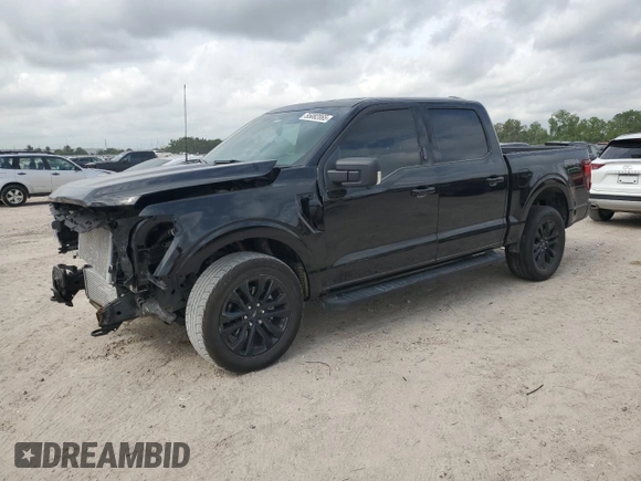 2024 Ford F-150 XLT with VIN 1FTFW3L85RFA04020, listed as a Copart auction lot 55082065 with 8,641 mi miles and Salvage Title. Bid and sale history available at carsss.com. Image 1.