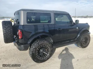 2022 Ford Bronco with VIN 1FMDE5AHXNLB04601, listed as a Copart auction lot 85704284 with 34,708 mi miles and Salvage Title. Bid and sale history available at carsss.com. Image 3.
