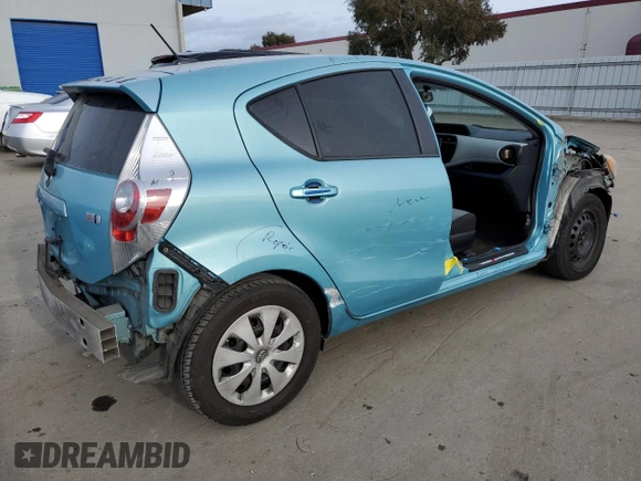 2012 Toyota Prius One with VIN JTDKDTB37C1017964, listed as a Copart auction lot 45726165 with 189,186 mi miles and Salvage Title. Bid and sale history available at DreamBid. Image 3.