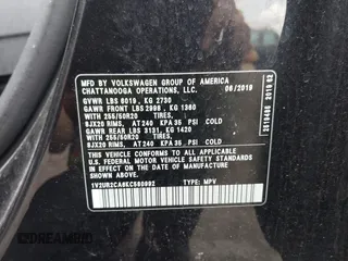 2019 Volkswagen Atlas SE z VIN 1V2UR2CA6KC580992, wystawiony jako IAAI lot #41902265 z przebiegiem 63 233 mil mil oraz . Historia ofert i sprzedaży dostępna na DreamBid. Obrazek 9.