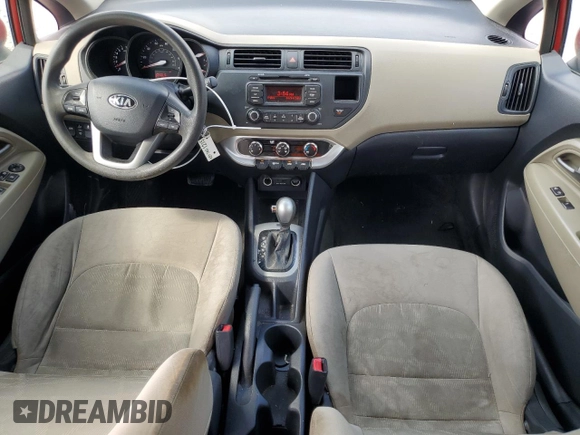 2015 Kia Rio LX with VIN KNADM4A37F6437017, listed as a Copart auction lot 50953015 with 95,341 mi miles and Salvage Title. Bid and sale history available at carsss.com. Image 8.