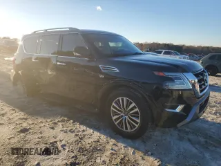 2021 Nissan Armada SV with VIN JN8AY2AC7M9147231, listed as a Copart auction lot 84339974 with 62,110 mi miles and Salvage Title. Bid and sale history available at carsss.com. Image 4.
