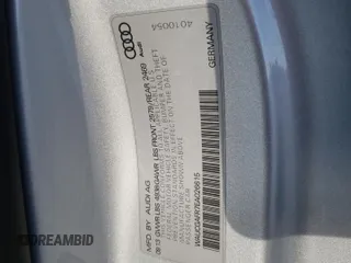 2014 Audi S5 Premium Plus with VIN WAUCGAFR7EA026615, listed as a Copart auction lot 55121824 with 17,817 mi miles and Salvage Title. Bid and sale history available at carsss.com. Image 12.