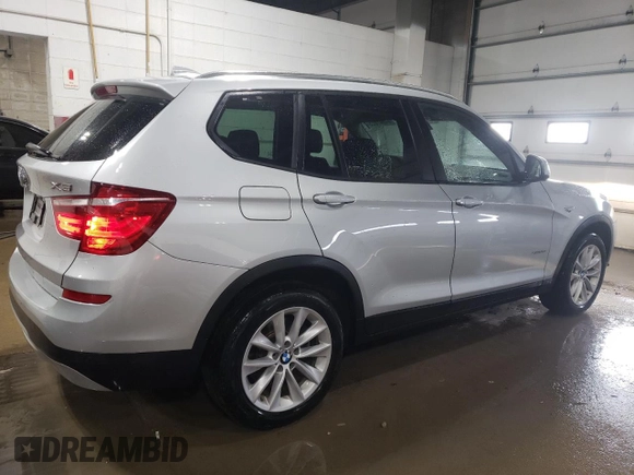 2015 BMW X3 xDrive28i with VIN 5UXWX9C50F0D51227, listed as a Copart auction lot 44047025 with 192,512 mi miles and Clean Title. Bid and sale history available at DreamBid. Image 3.