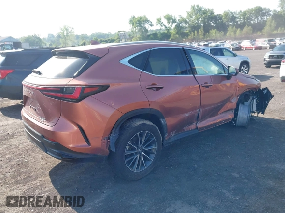 2025 Lexus NX 350h Luxury with VIN 2T2HKCEZ6SC041792, listed as a IAAI auction lot 42568589 with 13,469 mi miles and . Bid and sale history available at DreamBid. Image 4.