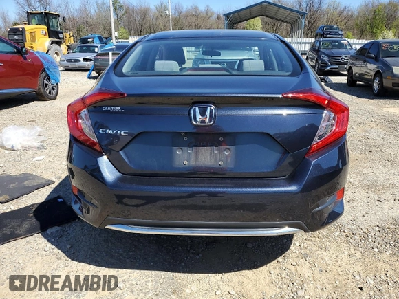 2019 Honda Civic Sedan LX with VIN 2HGFC2F65KH525466, listed as a Copart auction lot 49464965 with 76,506 mi miles and Salvage Title. Bid and sale history available at carsss.com. Image 6.