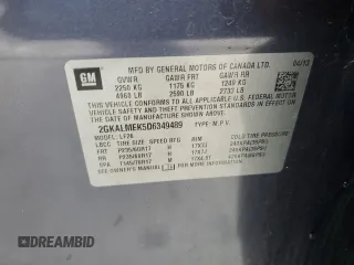 2013 GMC Terrain SLE with VIN 2GKALMEK5D6349489, listed as a Copart auction lot 51968545 with 125,210 mi miles and Clean Title. Bid and sale history available at carsss.com. Image 14.
